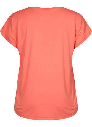 Kortermet trenings T-skjorte, Living Coral, Packshot image number 1