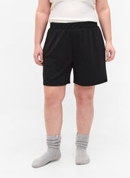 Løse shorts med struktur, Black, Model