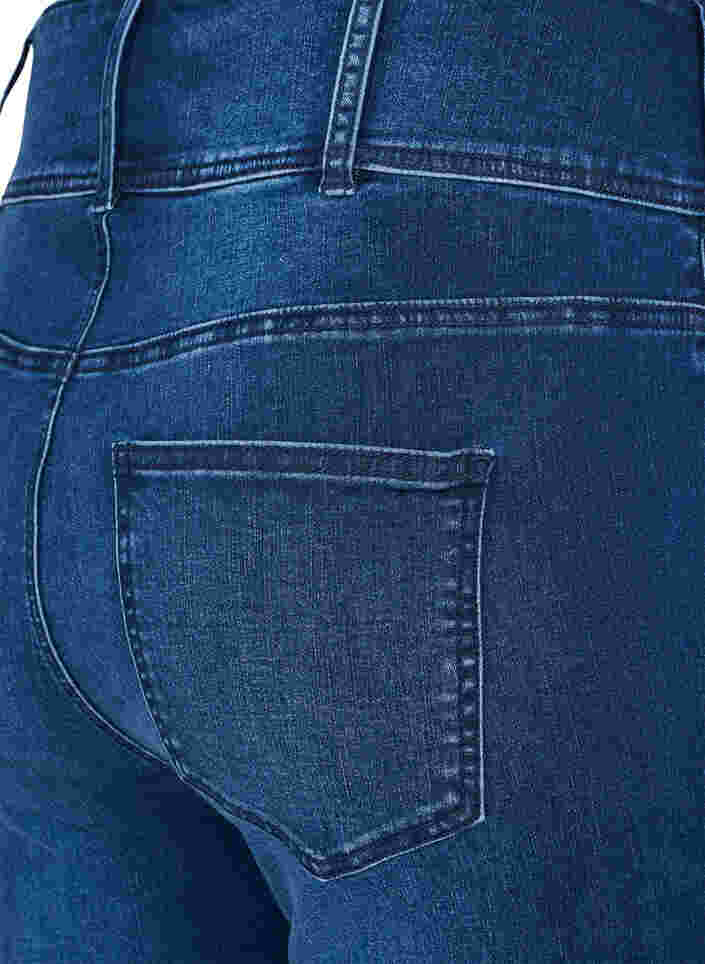 Super slim Bea jeans med ekstra høyt liv, Blue denim, Packshot image number 3