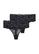 2-pk g-streng truse, Svart, Packshot image number 1