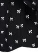 Bluse med sløyfer og 3/4-ermer, Black White Bow, Packshot image number 4
