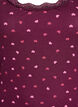 Topp med trykk og blondekant, Mørk Bordeaux, Packshot image number 2
