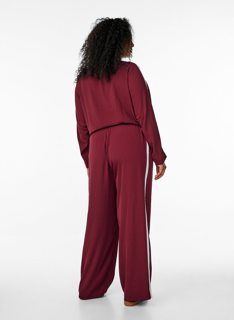 Sporty bukser med rette ben og sidestriper, T. Port Orch Stripe, Model
