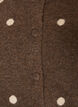 Cardigan med et prikkete m&oslash;nster, Brun, Packshot image number 2