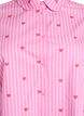 Skjortebluse med striper og hjerter, Rosa, Packshot image number 2