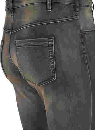 Slim fit Emily jeans med normal høyde i livet, Dark Grey Denim, Packshot image number 3