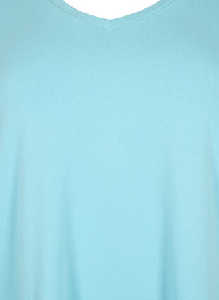 Ensfarget basis T-skjorte i bomull, Reef Waters, Packshot image number 2