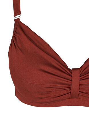 Bikinitopp med draperinger, Rusty Red, Packshot image number 2