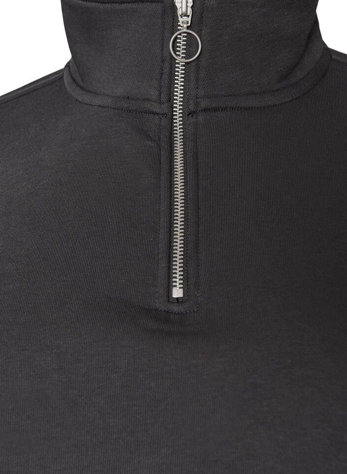 Genser med teddy ermer og h&oslash;y hals, Gr&aring;, Packshot image number 2