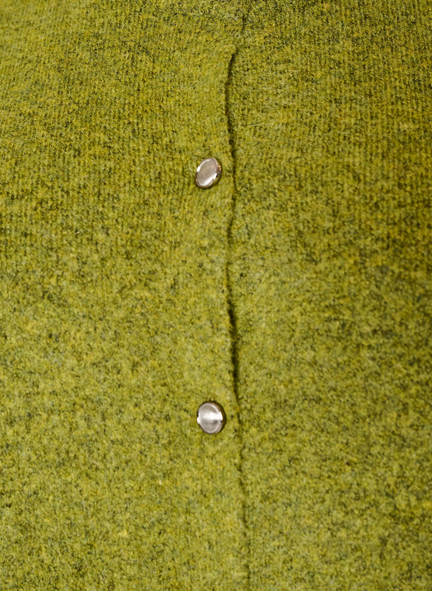 ZizziStrikket cardigan med korte ermer, Gr&oslash;nn, Packshot image number 2