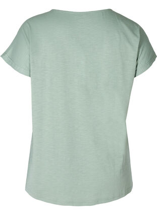 T-skjorte i bomull med mønster, Chinois Green LEAF, Packshot image number 1