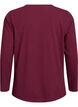 Basis jersey bluse med lange ermer, Mørk Bordeaux, Packshot image number 1