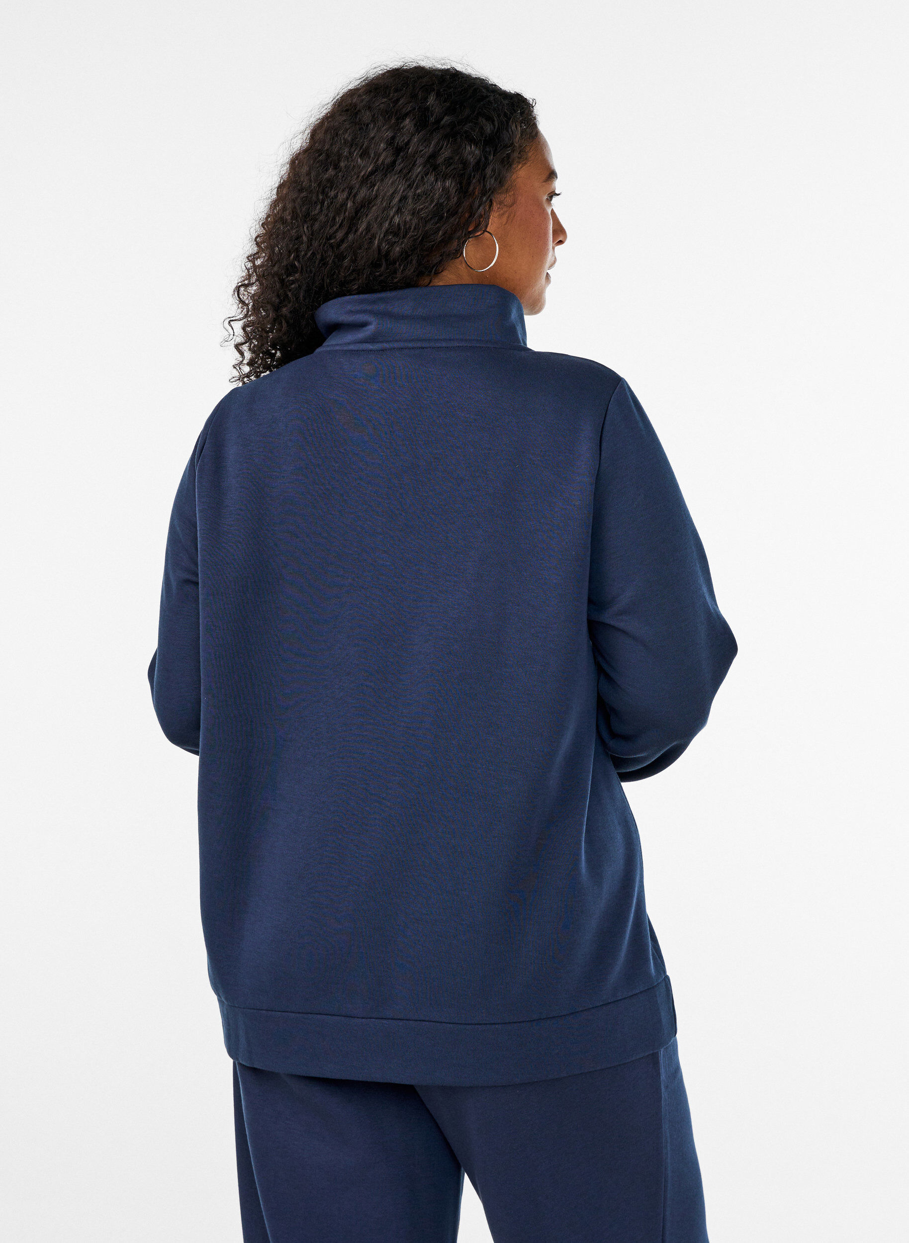 ZizziGenser med h&oslash;y hals og glidel&aring;s, Bl&aring;, Model image number 2
