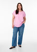 Kortermet T-skjorte i bomullsblanding, Rosa, Model image number 1