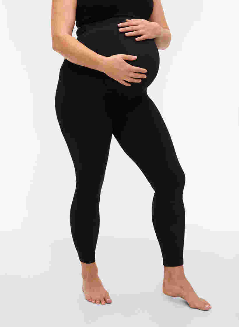 Sømløs leggings til gravide, Black, Model image number 1