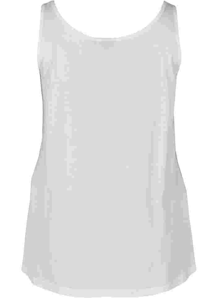 Topp med rund hals og A-form, Bright White, Packshot image number 1