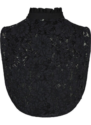 Løs skjortekrage med blonder, Black, Packshot image number 1