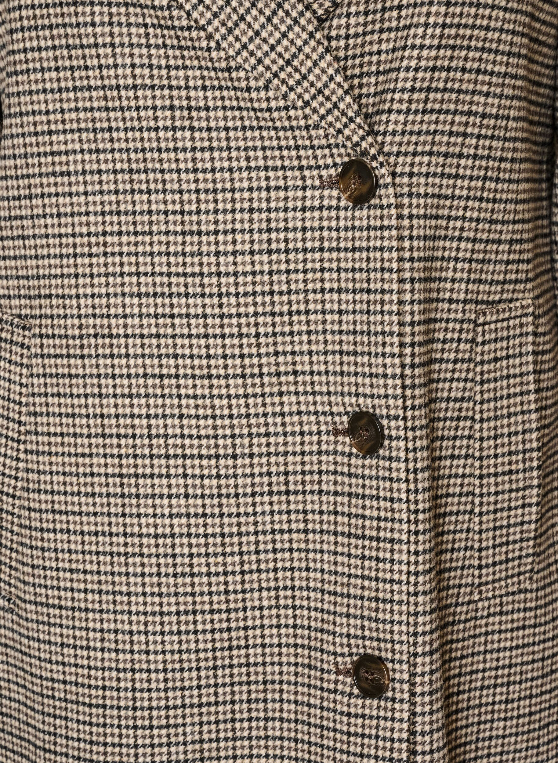 ZizziMellomlang rutete k&aring;pe, Brun, Packshot image number 2