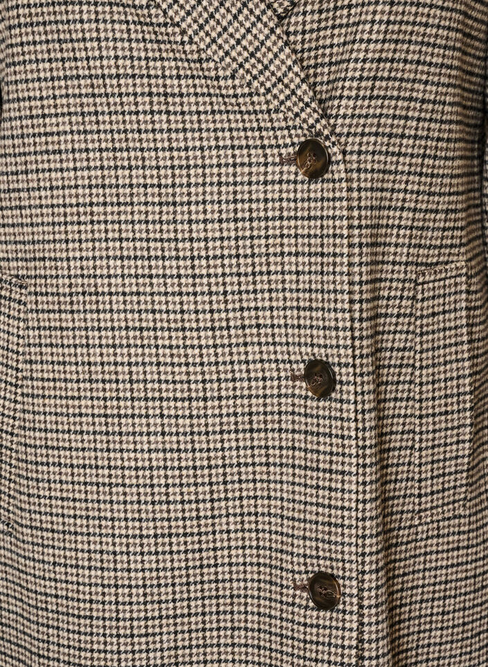 Mellomlang rutete k&aring;pe, Brun, Packshot image number 2