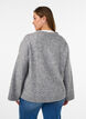 L&oslash;s strikkebluse med alpakka og ull, Gr&aring;, Model image number 2
