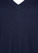 Strikket bluse med shimmer og V-hals, Naval A.w.Blue Lurex, Packshot image number 2