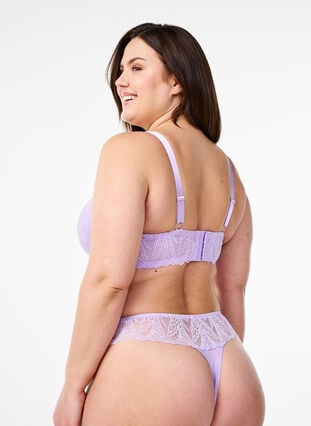 Zizzi Formstøpt blonde-BH med bøyle, Purple Rose, Model image number 1
