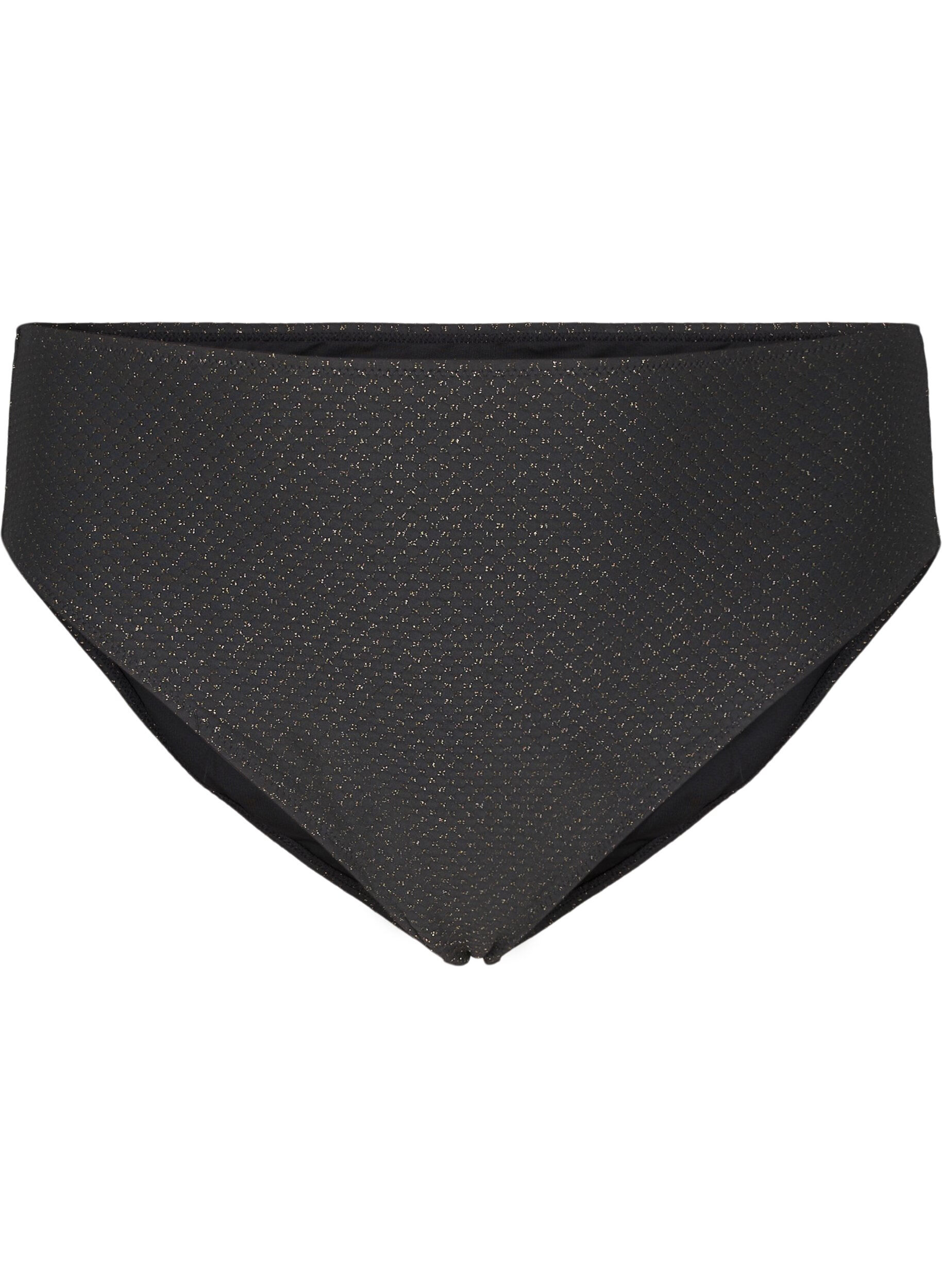 Bikinibukse med glitter og tai-snitt