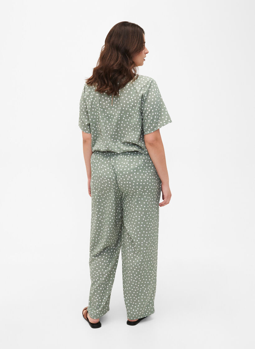 FLASH - Bukse med trykk og lommer, Iceberg Green Dot, Model image number 1