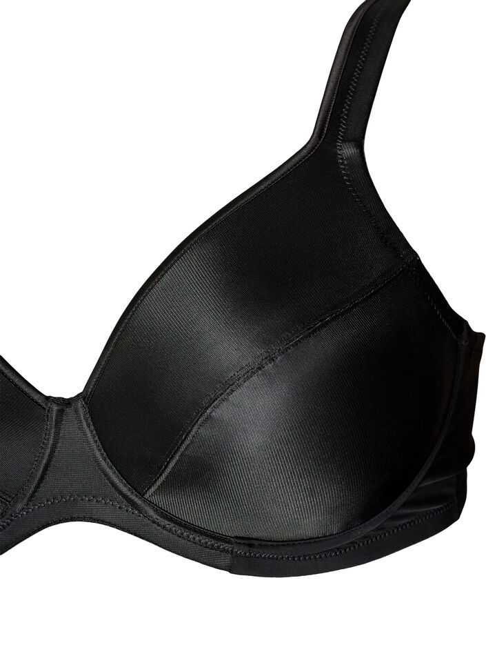 H&oslash;yt st&oslash;ttende BH med st&oslash;pte sk&aring;ler, Svart, Packshot image number 2