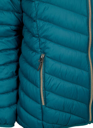 Lettvektsjakke med hette, Deep Teal, Packshot image number 3