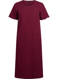 Maxikjole i jersey med korte ermer, Tawny Port