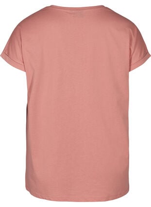 T-skjorte i bomullsmiks, Brandied Apricot Mel, Packshot image number 1