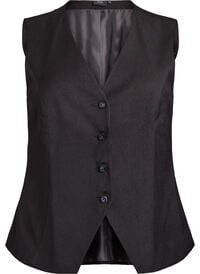 Vest med knappelukking, Svart Vest med knappelukking