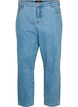 Cropped Mille jeans med høyt liv, Light blue denim, Packshot image number 0