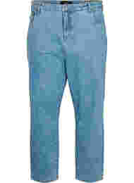 Cropped Gemma jeans med høyt liv, Light blue denim