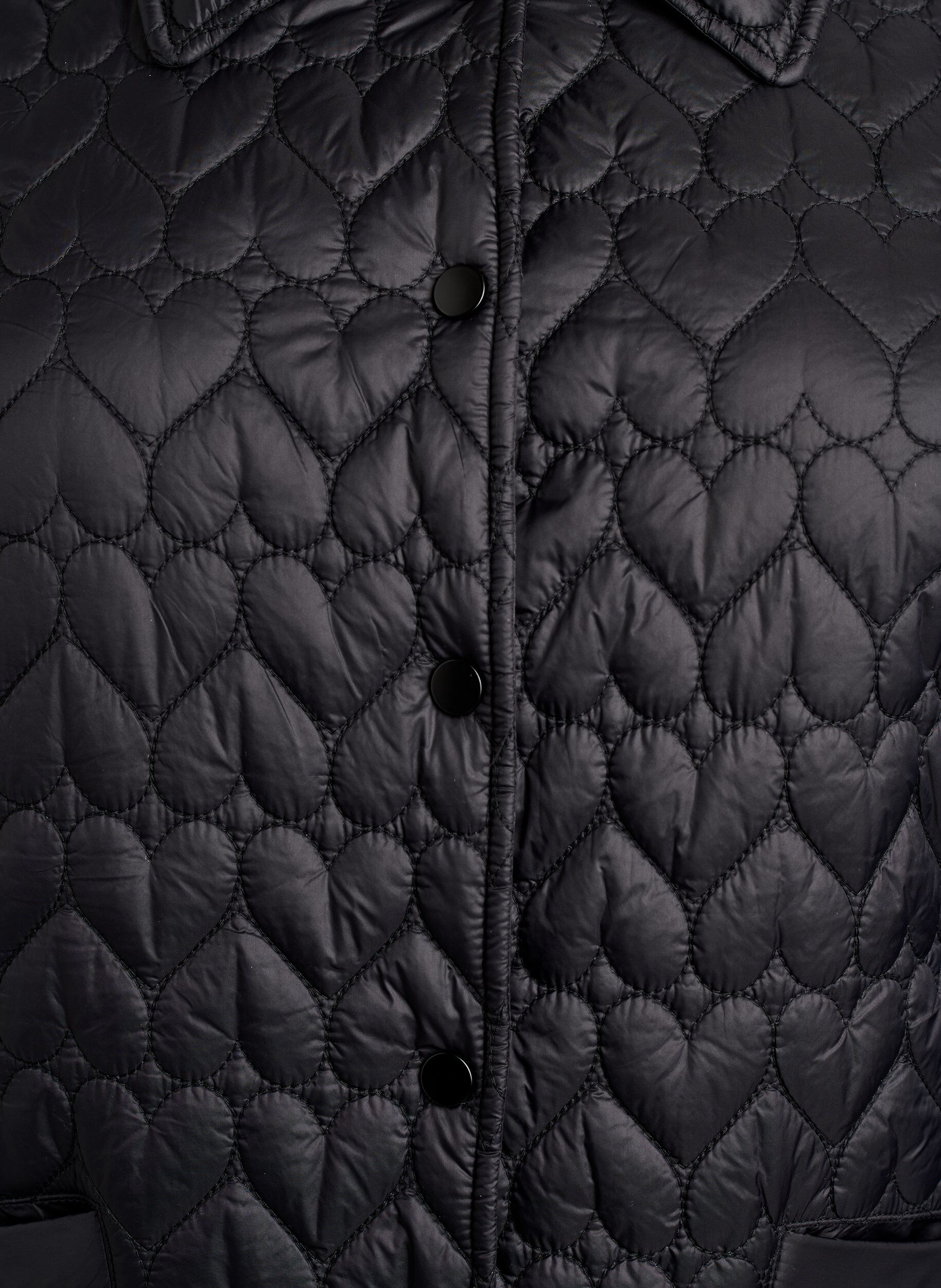 ZizziLett polstret jakke med dekorativ quilting, Svart, Packshot image number 2
