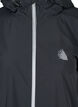 Regnjakke med hette og refleksdetaljer, Black, Packshot image number 2
