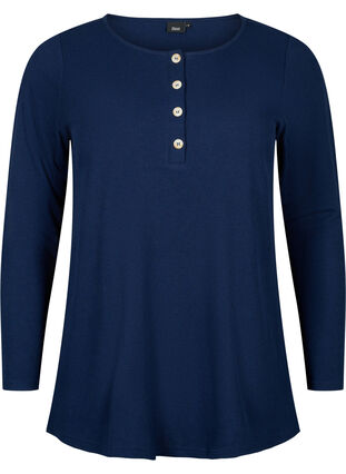 Nattskjorte med lange ermer, Navy Blazer, Packshot image number 0
