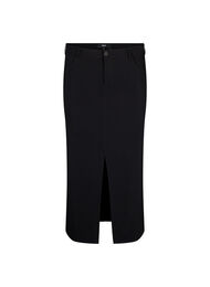 Langt skjørt med splitt foran, Black