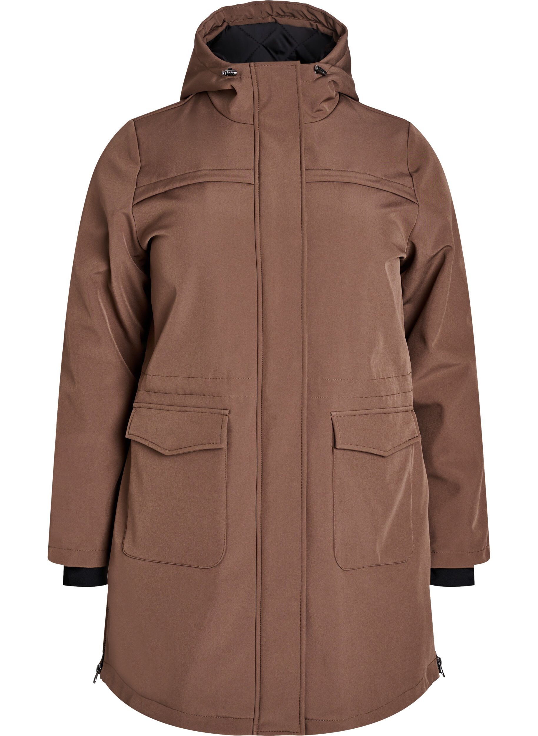 Vannavvisende softshell jakke med vattert f&ocirc;r