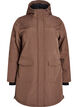Vannavvisende softshell jakke med vattert f&ocirc;r, Brun, Packshot image number 0