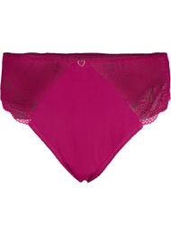 Mikrofiberstring med blonder, Boysenberry