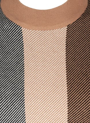 Stripete strikkegenser med ballongermer, Burro Comb, Packshot image number 2