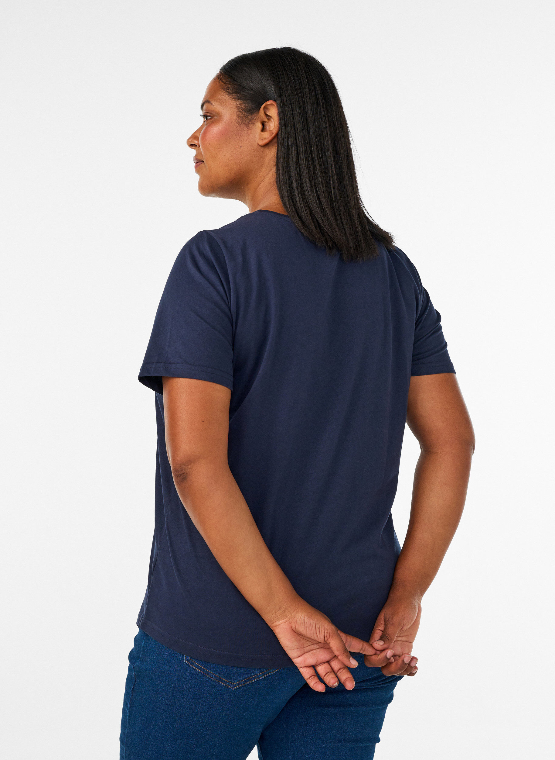 ZizziT-skjorte med motiv, Bl&aring;, Model image number 2