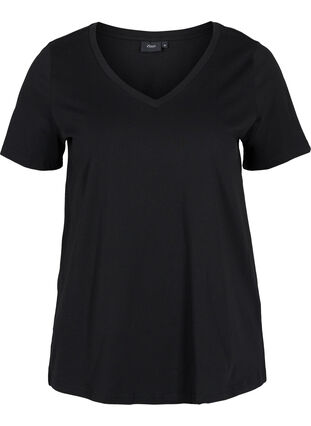 Basis T-skjorter i bomull 2 stk., Mallard Green/Black, Packshot image number 3