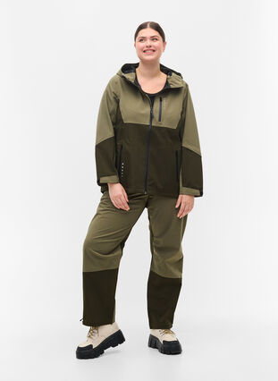 Vanntett skalljakke med hette og refleks, Forest Night Comb, Model image number 2