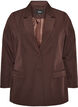 Klassisk blazer med knappelukking, Brun, Packshot image number 0