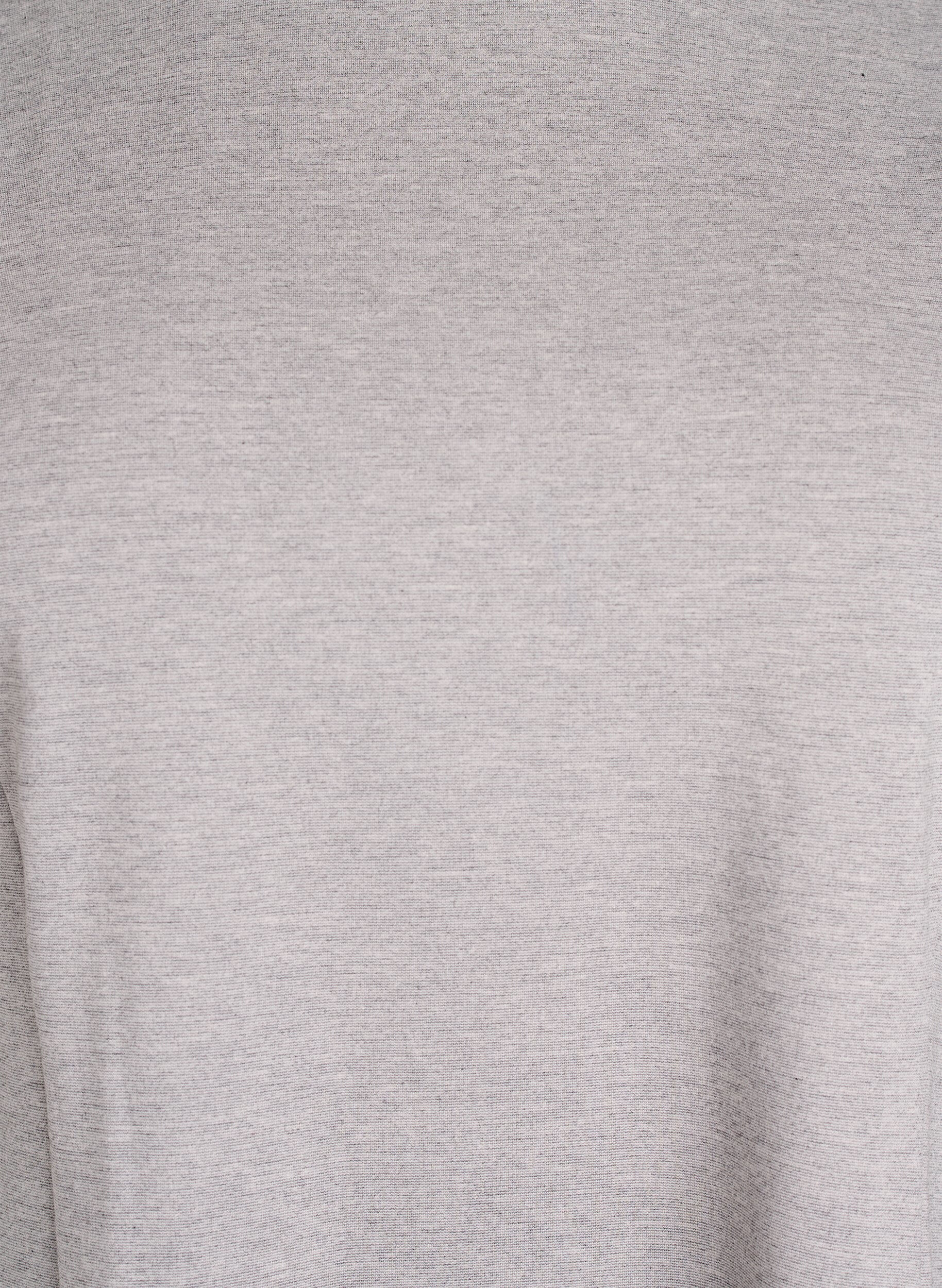 Zizzi Kort A-linje jersey kjole, Gr&aring;, Packshot image number 2