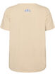 Bomulls-T-skjorte med trykk, Beige, Packshot image number 1