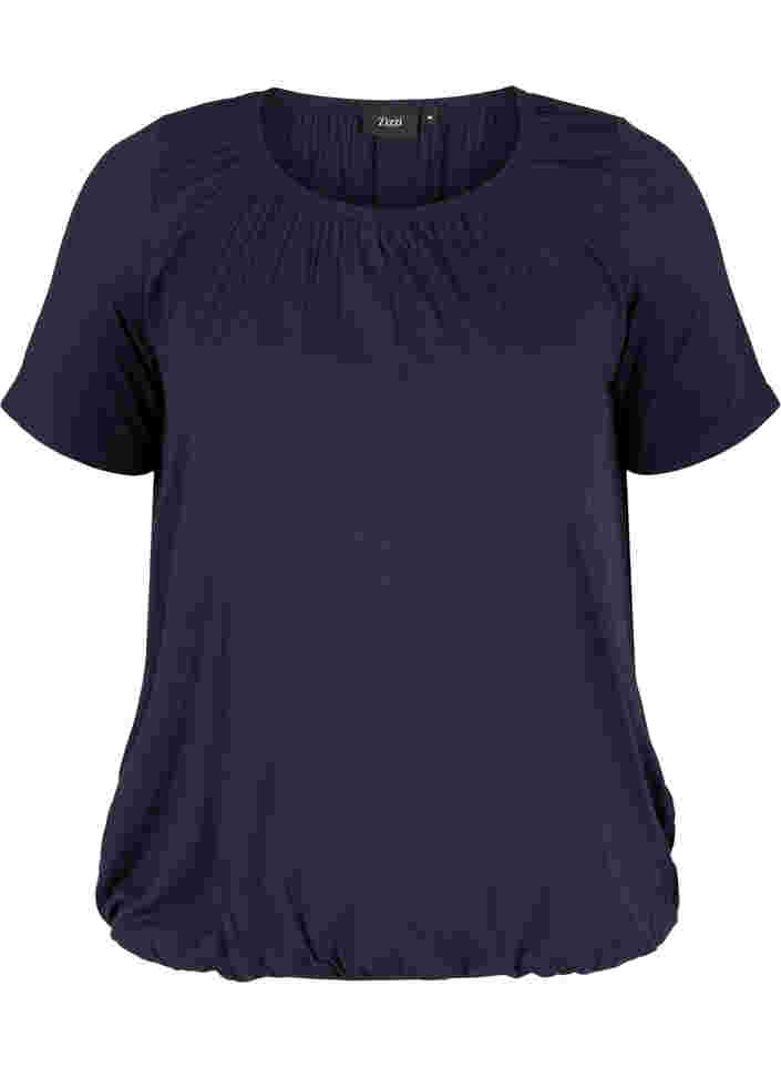 T-skjorte i viskose med strikk, Night Sky, Packshot image number 0